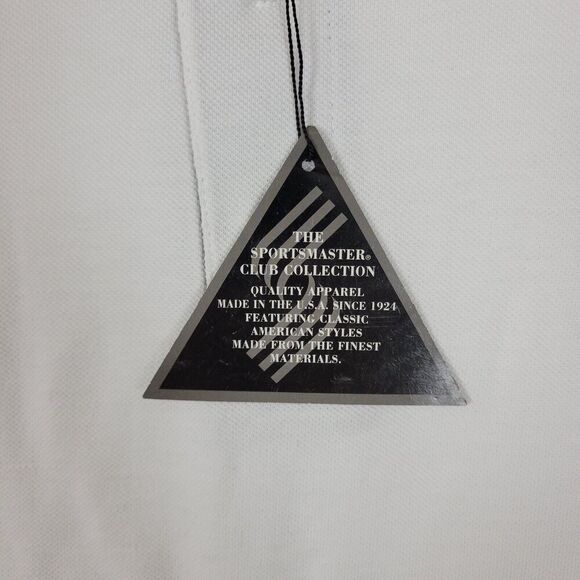 Stagehands Union NYC Polo Shirt Men's Large White Navy New York USA Made - Picture 4 of 11